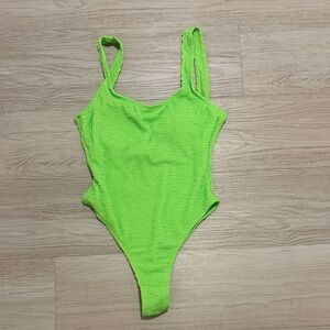 SHEIN Neon Green Women's One Piece Swimsuit
